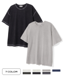커스텀어클락(COSTUME O’CLOCK) 피그먼트 절개 티셔츠 숏슬리브 7 COLOR