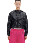 SHEER PACKABLE CROP WINDBREAKER (BLACK)