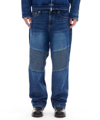 아카이브 볼드(ARCHIVE BOLD) BIKER DENIM PANTS (BLUE) 상품 이미지