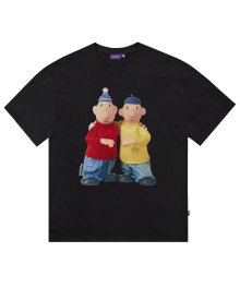 [PAT&MAT] 베스트 프렌드 티셔츠 - 블랙