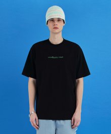 로고 리프 티셔츠 / 블랙