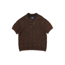 WASHED PULLOVER HALF KNIT DARK BROWN_FQ2KT20U