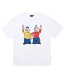 [PAT&MAT] 브이 티셔츠 - 화이트