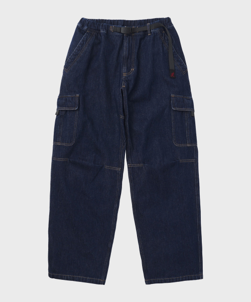 свободные карго-брюки из денима Dark Indigo