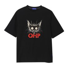 OHP X HARMONIA 크레이지캣 세미오버 반팔티셔츠