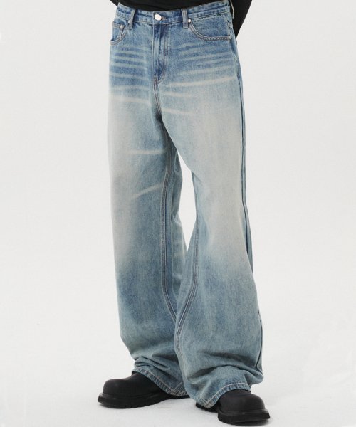 MUSINSA | DNSR Signature wide denim pants light blue