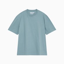 남 블루그레이 릴렉스핏 아카이브 로고 반팔 티셔츠 40HM229 AYY