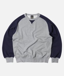 ROUNDED RAGLAN SWEATSHIRT _ NAVY