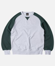 ROUNDED RAGLAN SWEATSHIRT _ FOREST GREEN