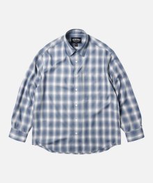 OMBRE CHECK RELAXED SHIRT _ BLUE