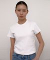 Cap Sleeve Round T-Shirts (White)