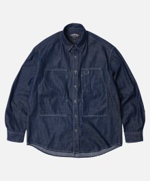 DENIM CARPENTER POCKET WORK SHIRT _ BLUE