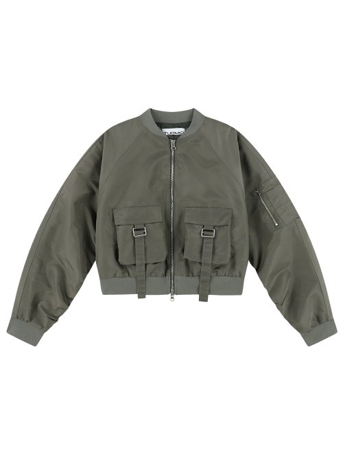 BELTED POCKET BOMBER [KHAKI]