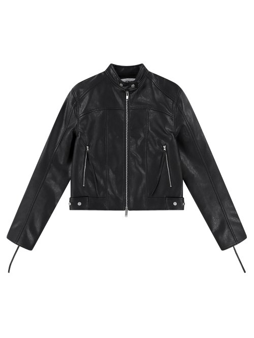 MULTI-PANELED MOTOR JACKET [BLACK]