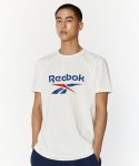 리복(REEBOK) 빅 로고 티셔츠 - 오프 화이트