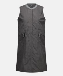 Cargo Nylon Zip Dress Charcoal