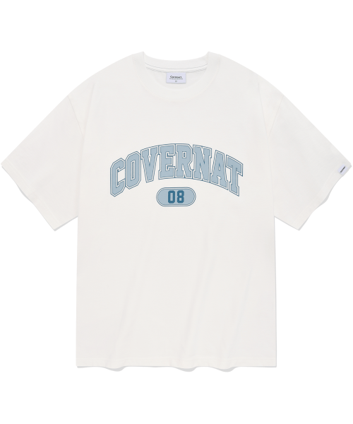 MUSINSA | COVERNAT arch logo t-shirt white