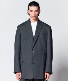 WESTERN TAP OVER BLAZER Charcoal