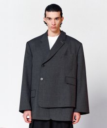DOUBLE COVER BLAZER Charcoal