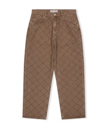 Equal Net 5 Pockets Denim Pants Brown