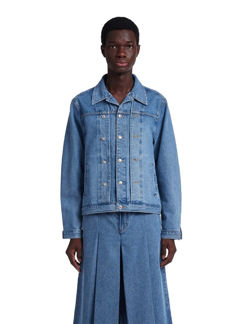 Double Collar Denim Jacket_Blue