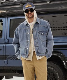 1ST TYPE BLANKET LINED TRUCKER JACKET SKY BLUE_FQ1WJ55U