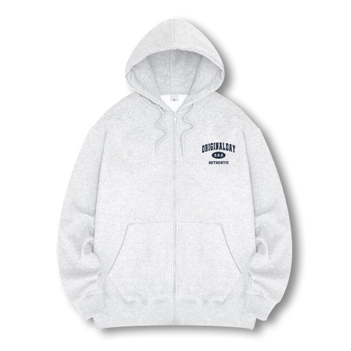 Худи на молнии Authentic Melange (на выбор с начесом или без)