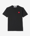 남성 레드하트 와펜 반소매 티셔츠 - 블랙 / P1T1081 (AZT1080511)