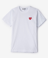 남성 레드하트 와펜 반소매 티셔츠 - 화이트 / P1T1082 (AZT1080512)