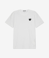 남성 블랙하트 와펜 반소매 티셔츠 - 화이트 / P1T0642 (AZT0640512)