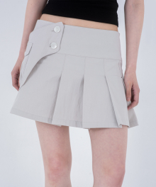 Waist pocket bag mini skirt LIGHT GREY