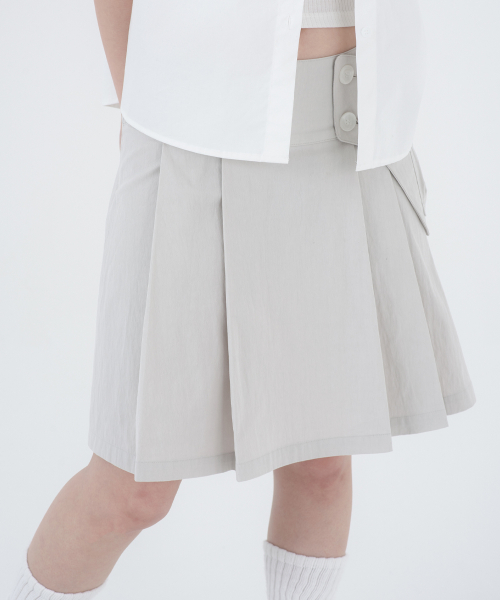 ★ MISEKI SEOUL★ Waist pocket bag midi skirt LIGHT GREY MS Designer fashion, Seoul-fully created | W Concept