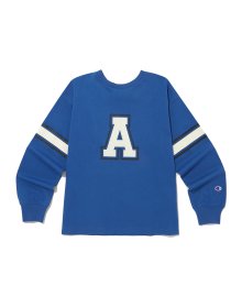 [ASIA] 여성 루즈핏 러버프린트 긴팔 티셔츠 (PALE BLUE) CKTS4E271B4