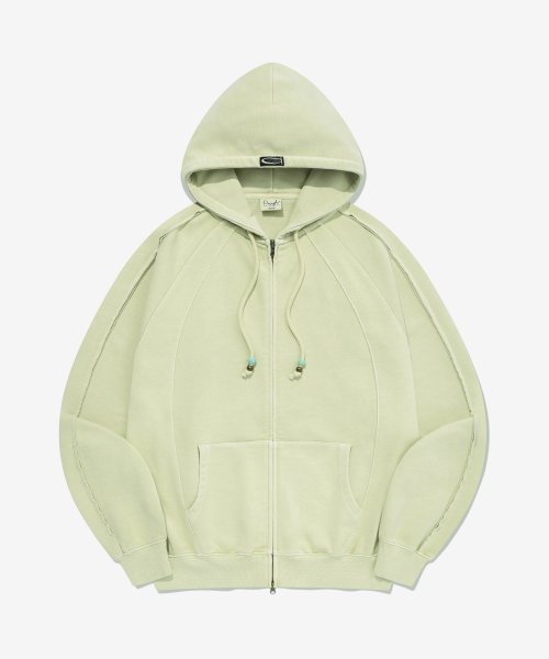 Green hoodie fashion with white strings