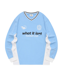 WT 풋볼 클럽 저지 티셔츠 스카이 블루