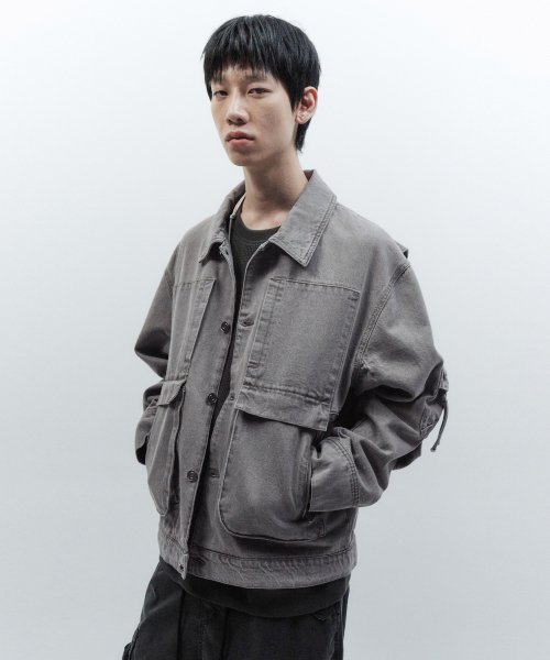 деним куртка SAND GREY