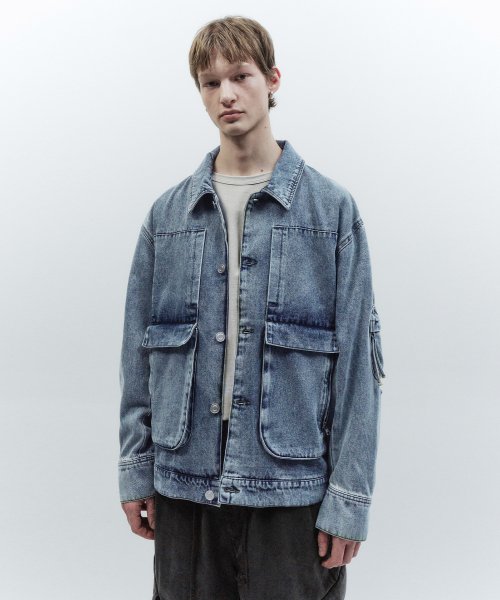 деним куртка BLUE