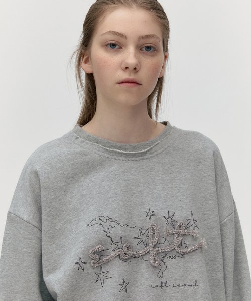 Свитшот Soft Starry Cut-Off [Melange Grey]