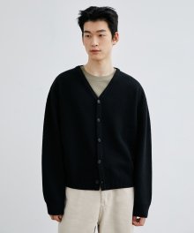 NEWDAY V-NECK CARDIGAN [BLACK]