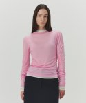 르바(LEVAR) Layered Long Sleeve T-shirt - Lilac Pink