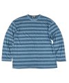Melange Striped Long Sleeve T-shirt (Blue)