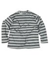 Melange Striped Long Sleeve T-shirt (Gray)