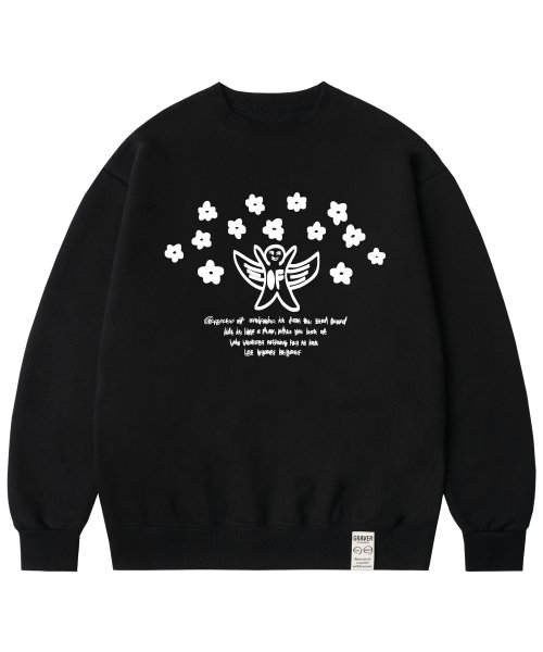 MUSINSA | グレーバー [UNISEX]OF Angel Flower Sweatshirt_Black