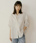 링서울(LINGSEOUL) stripe poplin shirt-cream