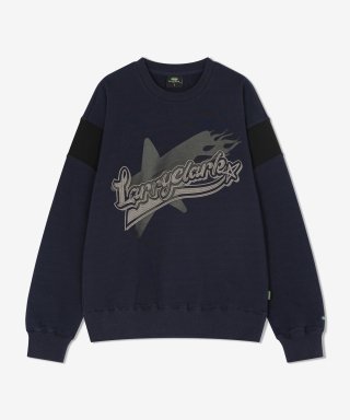 래리클락(LARRY CLARK) VINTAGE COLOR BLOCK CREWNECK NAVY 상품 이미지