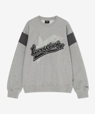 래리클락(LARRY CLARK) VINTAGE COLOR BLOCK CREWNECK MELANGE GRAY 상품 이미지