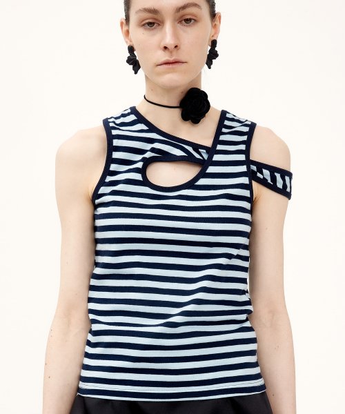 KIME - Striped Sleeveless (Blue)