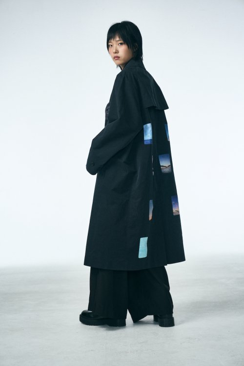 MEMORY TRENCH COAT_ - Тёмно-синий