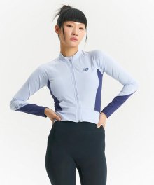 NBMDE2W702 / WOMEN 에센셜 집업 래쉬가드 (BLUE)