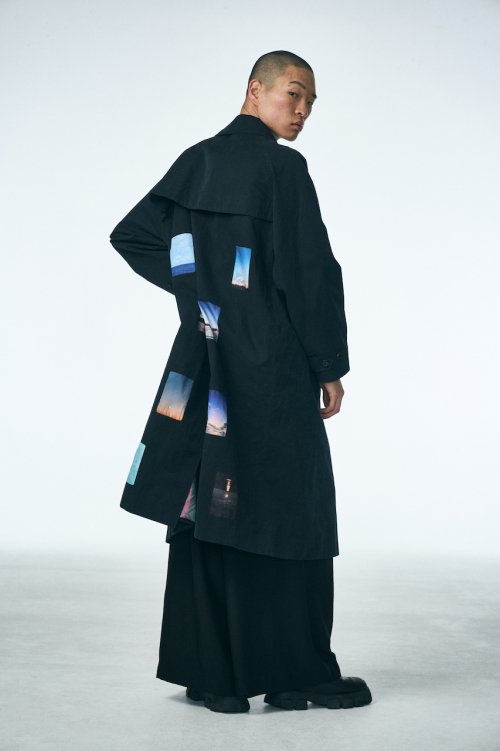 MEMORY TRENCH COAT_ - Тёмно-синий